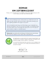 Preview for 2 page of Xomax XM-2DTSBN6220BT User Manual