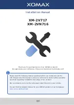 Preview for 1 page of Xomax XM-2V717 Installation Manual