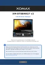 Xomax XM-DTSBN927-V2 Installation Manual preview