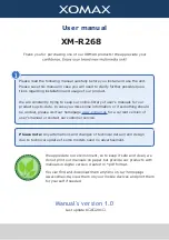 Xomax XM-R268 User Manual предпросмотр