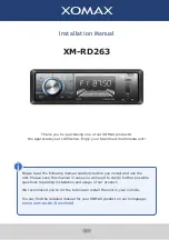 Xomax XM-RD263 Installation Manual предпросмотр