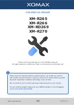 Preview for 1 page of Xomax XM-RD269 Installation Manual