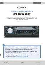 Предварительный просмотр 2 страницы Xomax XM-RSU216BT Installation Manual