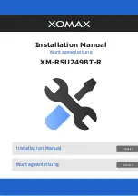 Предварительный просмотр 1 страницы Xomax XM-RSU249BT-R Installation Manual