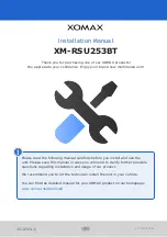 Xomax XM-RSU253BT Installation Manual preview