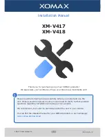 Xomax XM-V417 Installation Manual предпросмотр