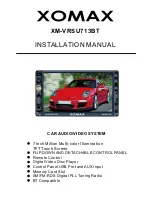 Preview for 1 page of Xomax XM-VRSU713BT Installation Manual