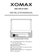 Предварительный просмотр 1 страницы Xomax XM-VRSU720BT Installation Manual