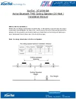 XONTEL XT-20W-BA Installation Manual preview