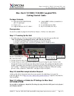 Xorcom Blue Steel CXT3000 Getting Started Manual preview