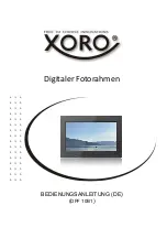 Preview for 1 page of Xoro DPF 10B1 User Manual