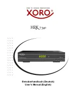 Xoro HRK 7540 User Manual preview