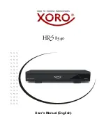 Xoro HRS 8540 User Manual preview