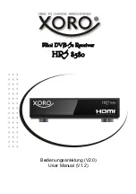 Xoro HRS 8580 User Manual preview