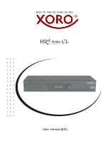 Xoro HRS 8760 CI+ User Manual preview