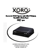 Xoro HRT 1300 Operation Manual preview