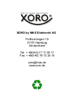 Preview for 152 page of Xoro HRT 7520 User Manual