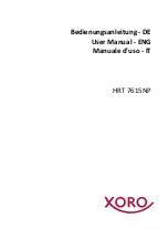 Xoro HRT 7615NP User Manual preview