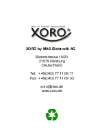 Preview for 220 page of Xoro HSD 2220 Operation Manual