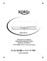 Xoro HSD 8410 User Manual preview