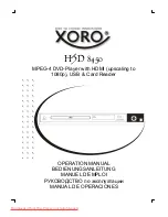 Xoro HSD 8450 Operation Manual preview