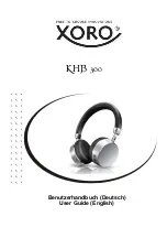 Xoro KHB 300 User Manual preview