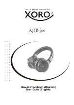 Preview for 1 page of Xoro KHB 500 User Manual