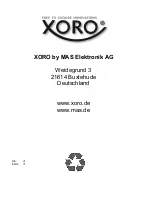 Предварительный просмотр 19 страницы Xoro KHB 500 User Manual