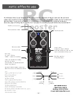 XOTIC EFFECTS Bass RC Booster User Manual preview