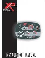 Предварительный просмотр 1 страницы XP Metal Detectors Adventis 2 Instruction Manual