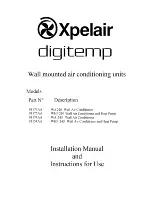 Xpelair digitemp 91154AA WHP 245 Installation Manual preview