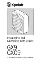 Xpelair GX9 and Installation And Operating Instructions Manual preview