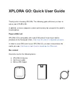 XPLORA GO Quick User Manual preview