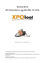 XPOtool MIG-120 Operating Manual preview