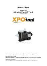 Preview for 1 page of XPOtool SPP150E Operation Manual
