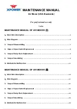 Предварительный просмотр 1 страницы XPower P-230 Series Maintenance Manual