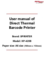 Preview for 1 page of Xprinter XP-420B User Manual