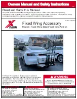 Preview for 1 page of XRACK Fixed Wing Base Owner'S Manual And Safety Instructions