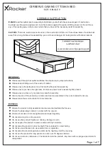 XROCKER Cerberus Ottoman Gaming Bed Assembly Instruction Manual preview