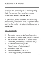 Preview for 2 page of XROCKER Elite Pro User Manual