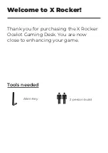 Preview for 2 page of XROCKER Ocelot Gaming Desk Assembly Instructions Manual