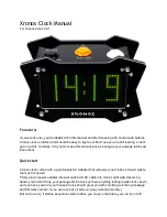 Xronos Alarm Clock V2.1 Manual preview