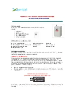 Предварительный просмотр 1 страницы Xsential X-301 Installation & Operating Manual