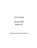 Предварительный просмотр 1 страницы XT XT20 User Manual