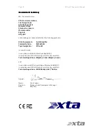 Предварительный просмотр 10 страницы XTA apa-4e8 Operator'S Manual