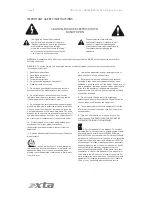 Предварительный просмотр 8 страницы XTA DPA SERIES Operator'S Manual