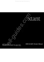 Xtant A3001 Owner'S Manual предпросмотр