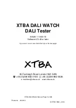 Предварительный просмотр 1 страницы XTBA DALI Watch Manual