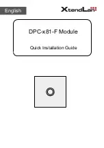 XtendLan DPC-81-F Series Quick Installation Manual предпросмотр