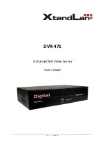 Предварительный просмотр 1 страницы XtendLan DVR-471 User Manual